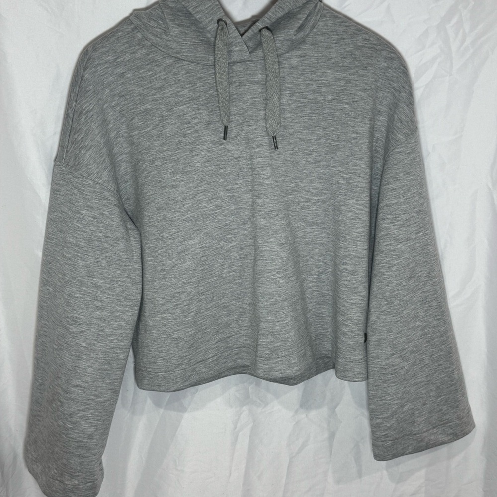 Roxy Heather Gray Women's Cropped Hoodie with wide sleeves | Women’s Medium